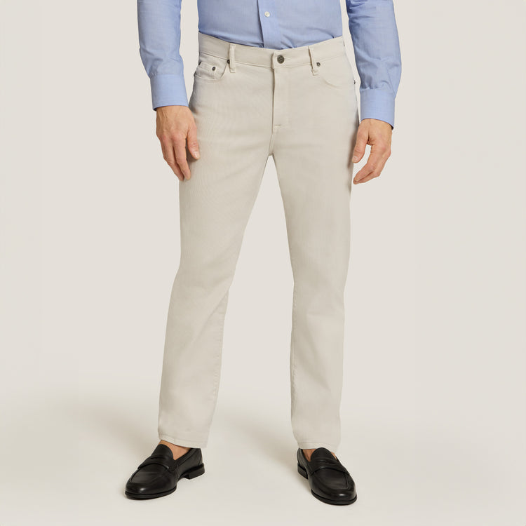 Men wearing Chalk Slim Mercer Jeans