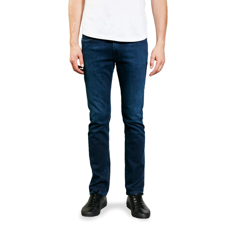 Men wearing Wooster Dark Blue Mott&Bow | Slim Staple Jeans tt