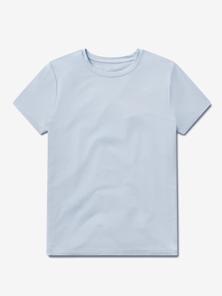 Women wearing Ice Blue Second Skin Crew Tee