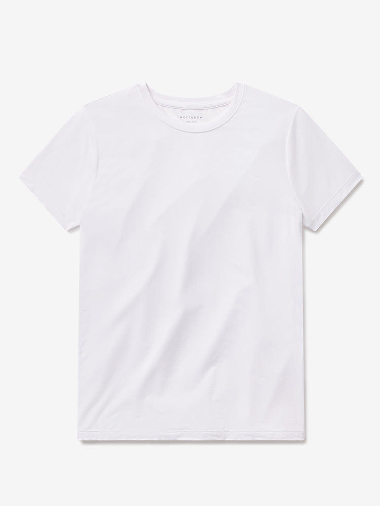 Women wearing White Second Skin Crew Tee