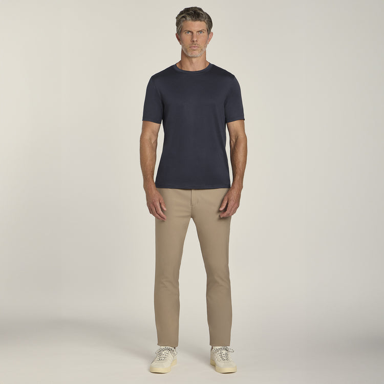 Men wearing Navy Heather Tech Tee