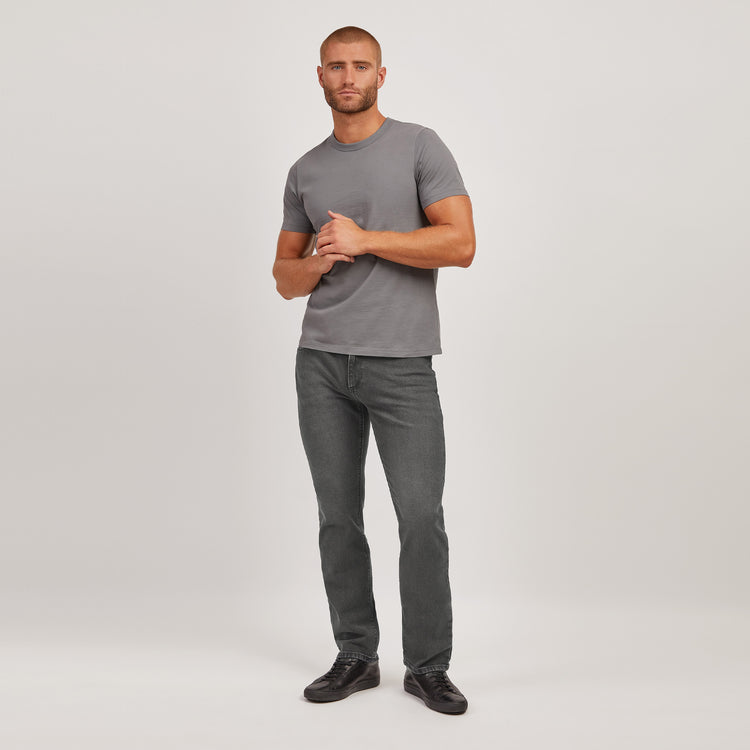 Men wearing Gray Straight Allen Jeans