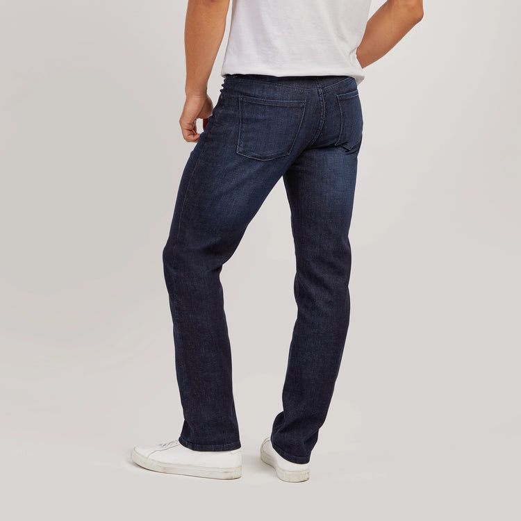 wearing Medium/Dark Blue Straight Crosby Jeans - Pre Order