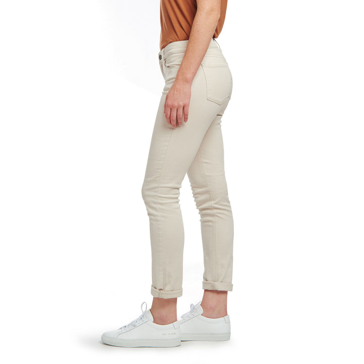 Women wearing Light Beige Slim Straight Mercer Jeans