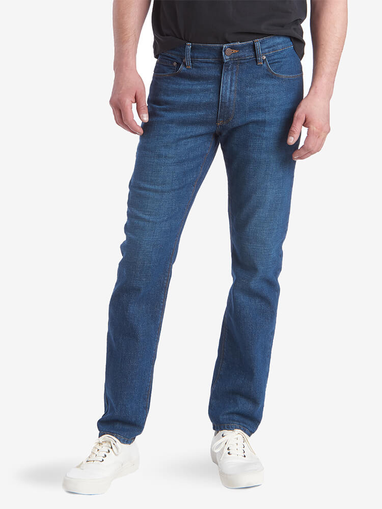 Men wearing Medium/Dark Blue Slim Charlton Jeans