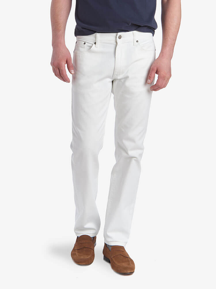 Men wearing Khaki New Slim Mercer Jeans