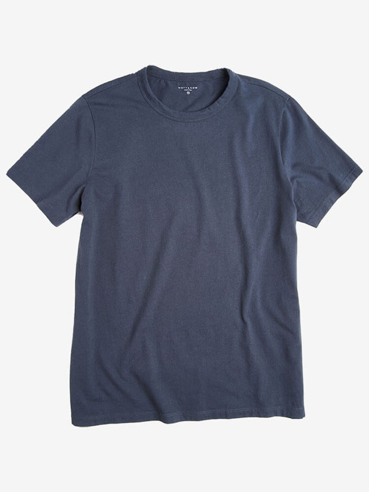 wearing Baltic Blue Classic Crew Neck Driggs Tee