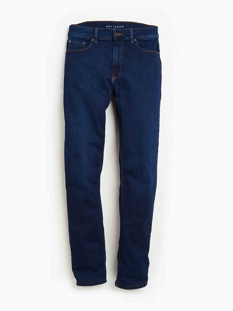 Men wearing Medium/Dark Blue Slim Watt Jeans