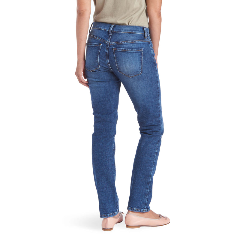 Women wearing Medium Blue Slim Straight Grand Jeans
