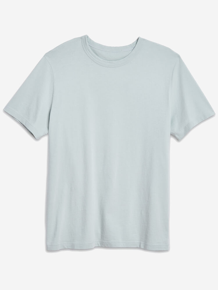 wearing Baltic Blue Classic Crew Neck Driggs Tee