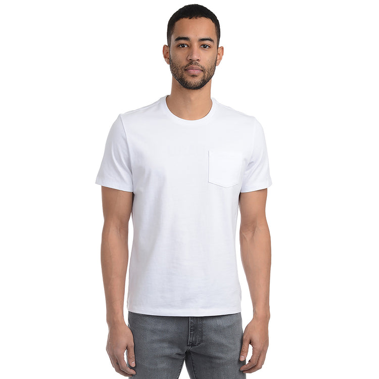 Men wearing White Heavyweight Pocket Carlton Tee