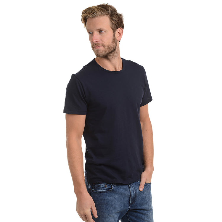 Men wearing Navy Classic Crew Driggs Tee