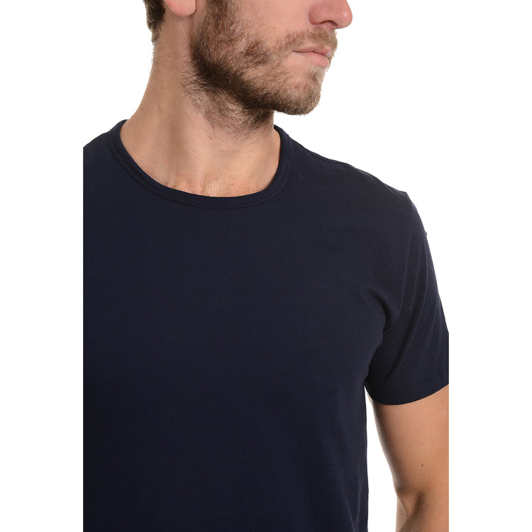 Men wearing Navy Classic Crew Driggs Tee