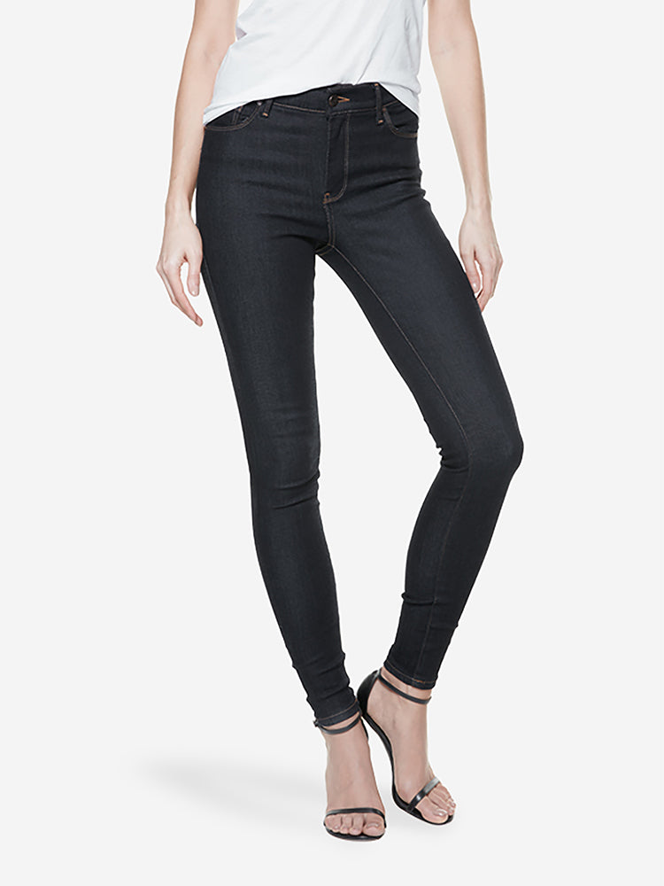Women wearing Dark Blue High Rise Skinny Jane Jeans