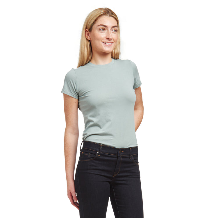 Women wearing Vine Fitted Crew Marcy Tee