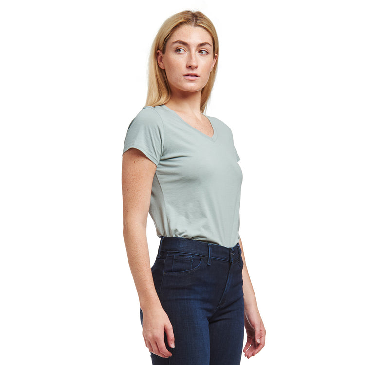 Women wearing Vine Fitted V-Neck Marcy Tee