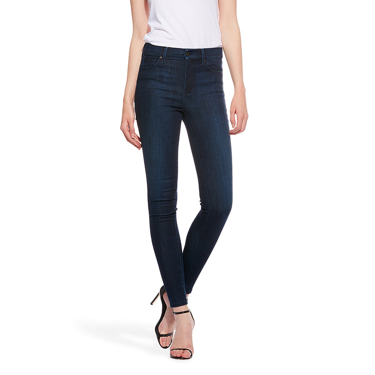 Women wearing Medium/Dark Blue High Rise Skinny Jane Jeans