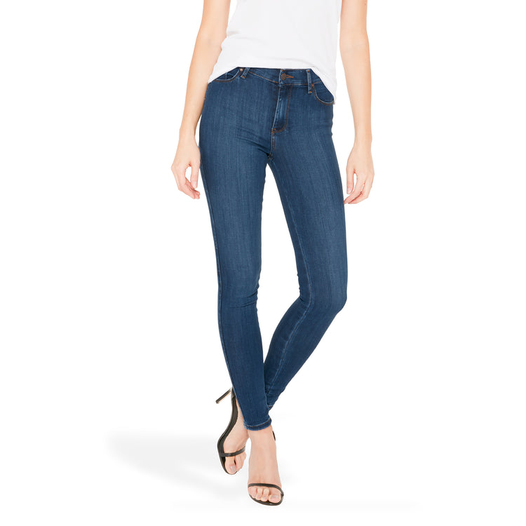 Women wearing Medium Blue High Rise Skinny Jane Jeans