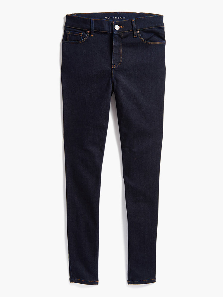 Women wearing Dark Blue Mid Rise Skinny Jane Jeans