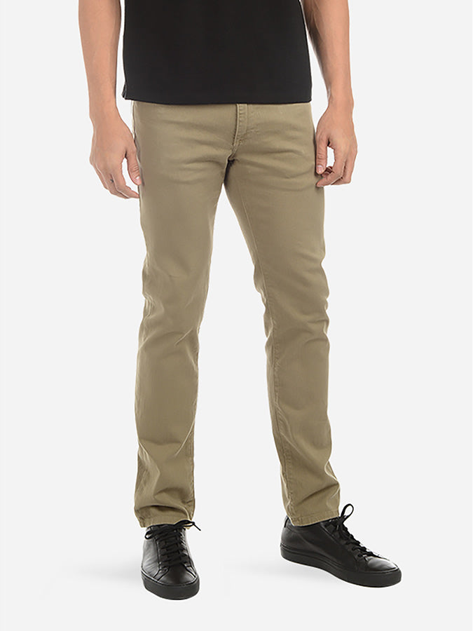 Men wearing Olive Slim Mercer Jeans