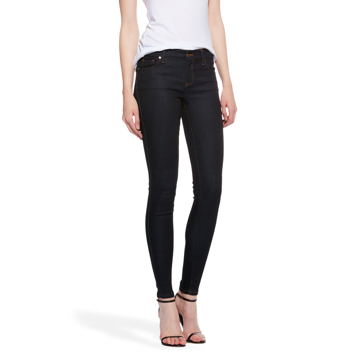 Women wearing Dark Blue Mid Rise Skinny Jane Jeans