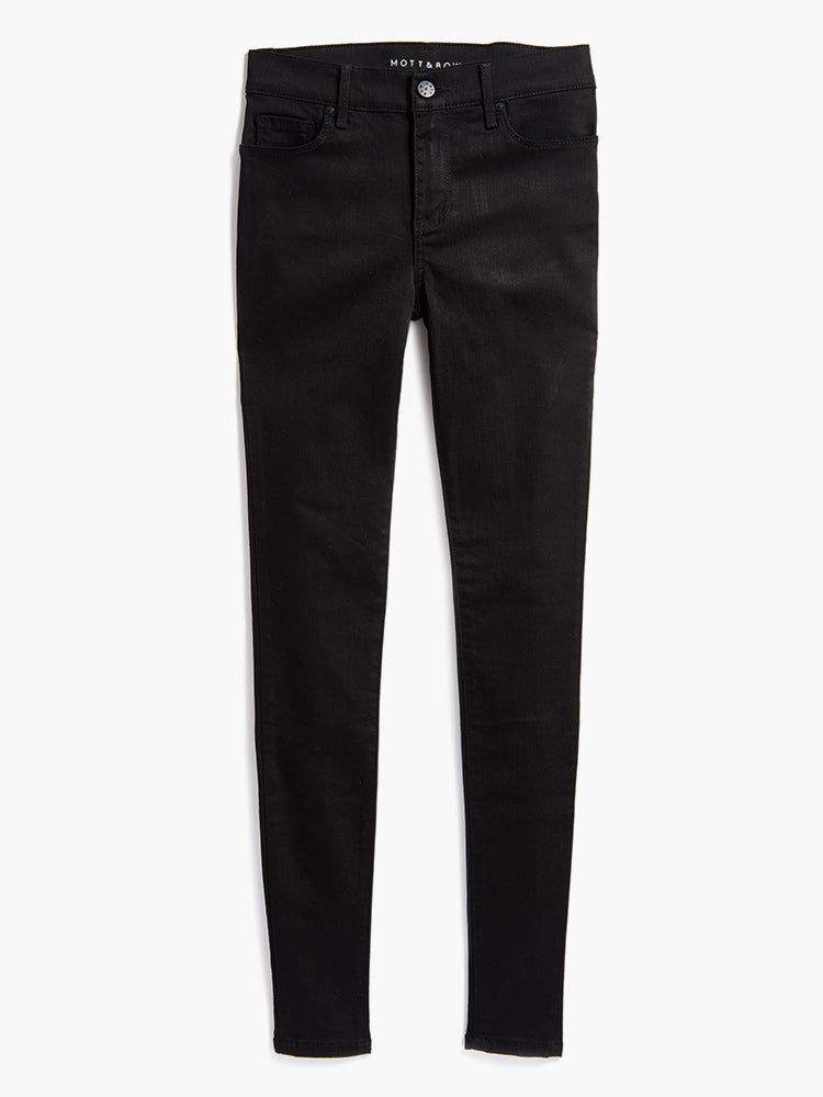 Women wearing Black High Rise Skinny Bond Jeans