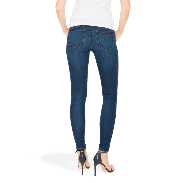 Women wearing Medium Blue Mid Rise Skinny Jane Jeans