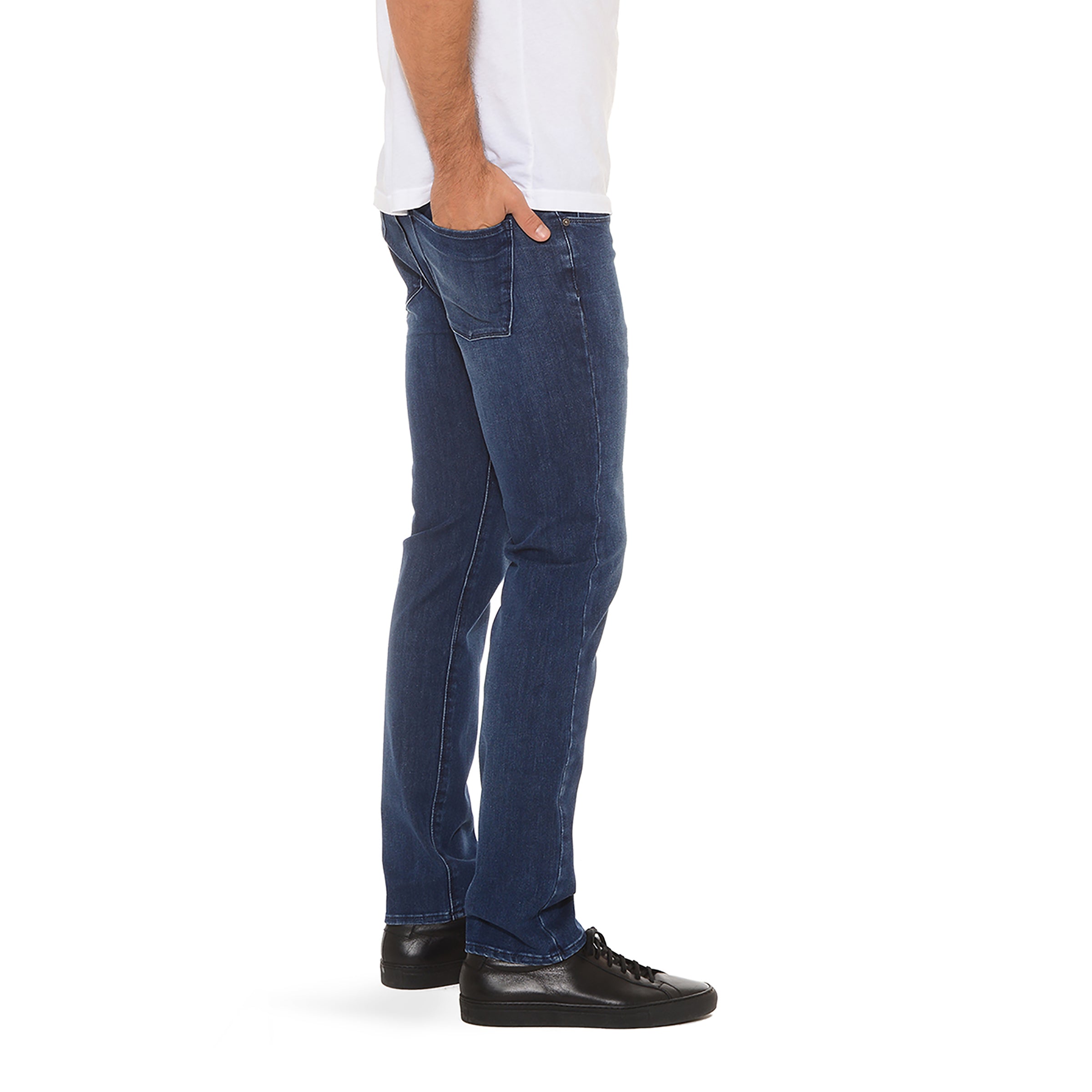 Men wearing Medium Blue Slim Broome Jeans