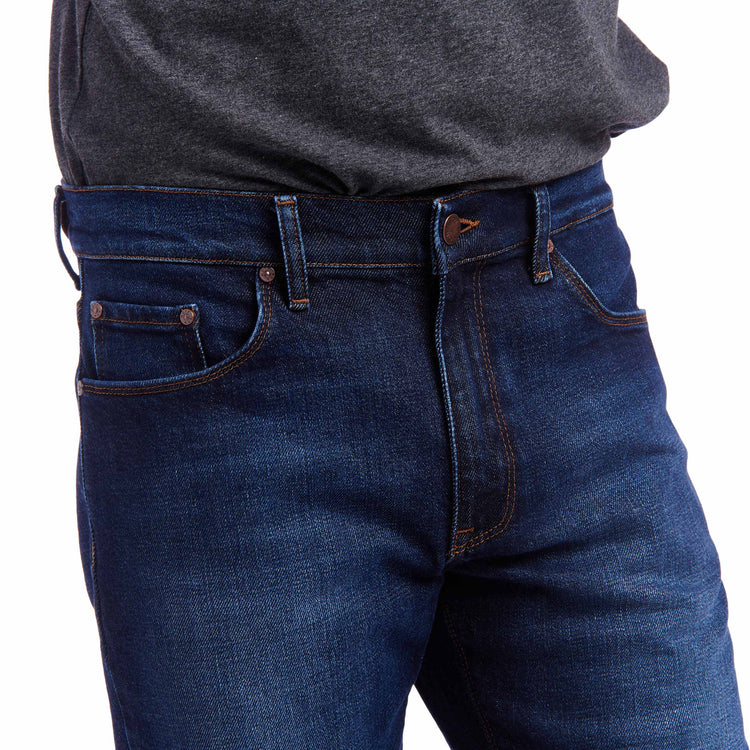 Men wearing Medium/Dark Blue Slim Hubert Jeans