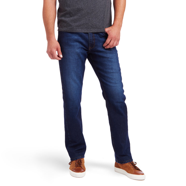 Men wearing Medium/Dark Blue Slim Hubert Jeans
