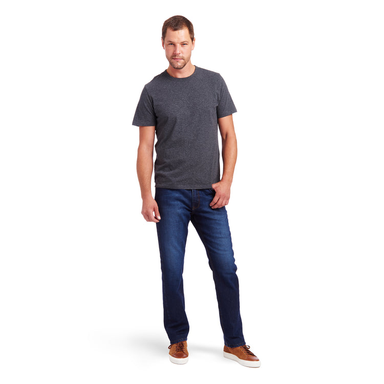 Men wearing Medium/Dark Blue Slim Hubert Jeans