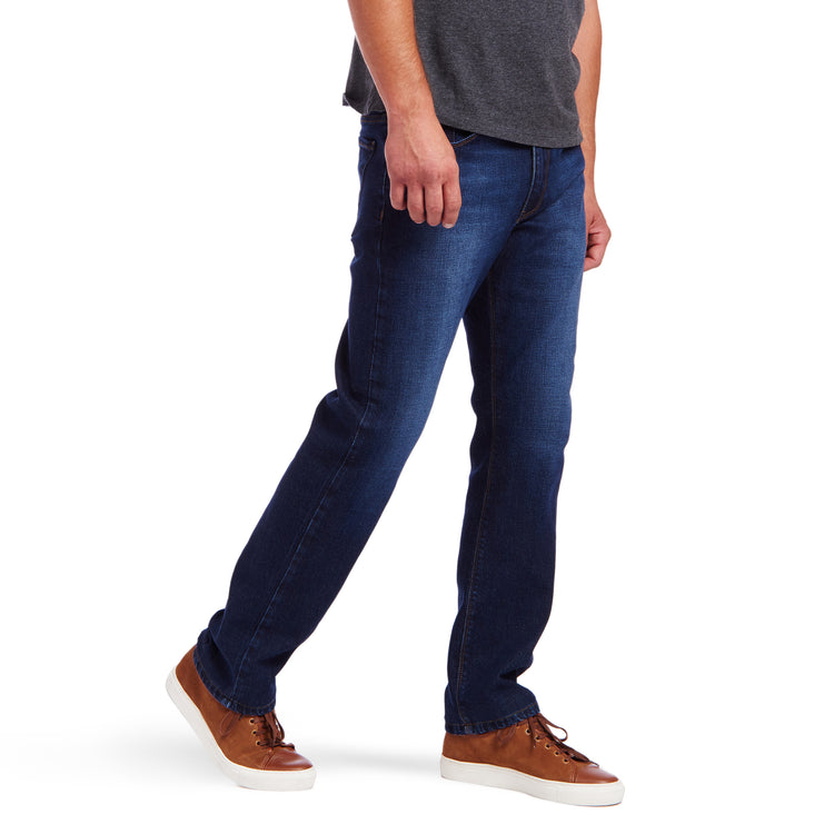 Men wearing Medium/Dark Blue Slim Hubert Jeans
