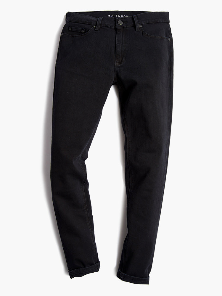 Men wearing Black Straight Jay Jeans