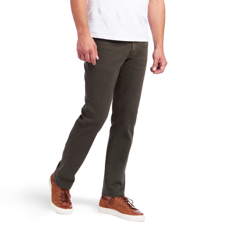 Men wearing Military Green Slim Mercer Jeans