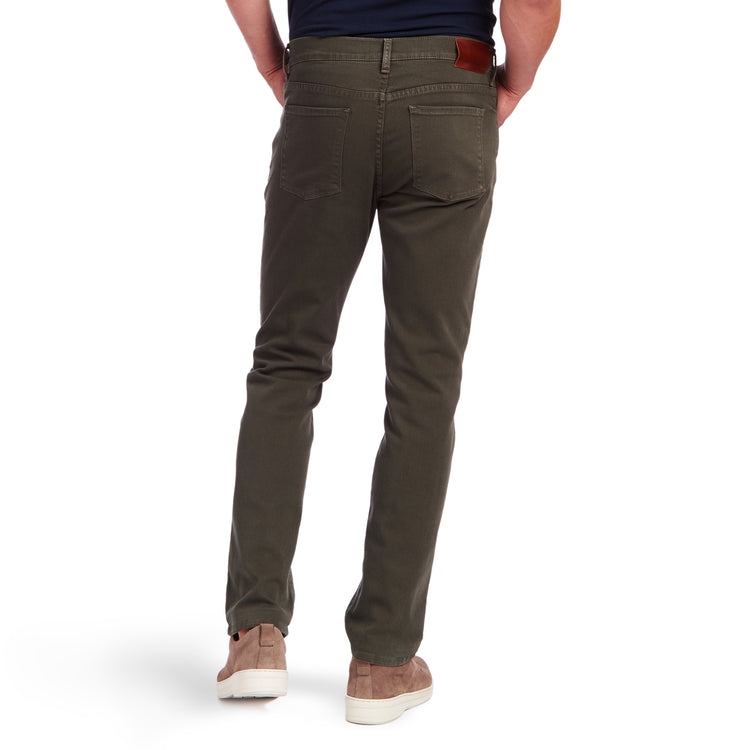 Men wearing Military Green Slim Mercer Jeans