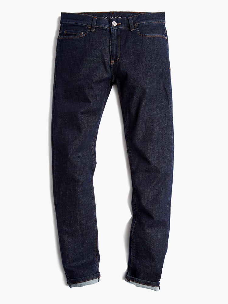 Men wearing Dark Blue Straight Wooster Jeans