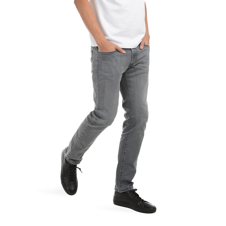 Men wearing Light Gray Slim Stone Jeans