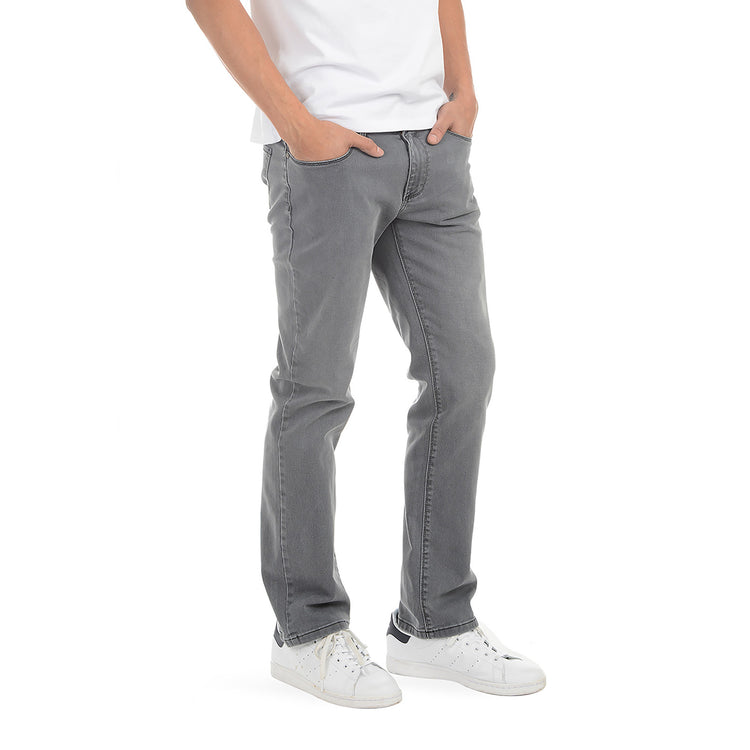 Men wearing Light Gray Straight Stone Jeans