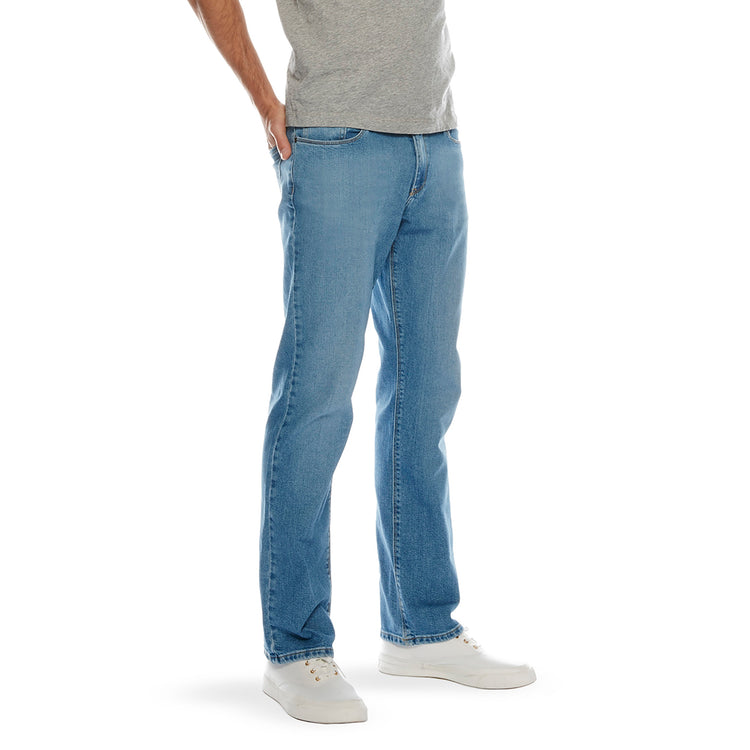 Men wearing Light Blue Straight Benson Jeans
