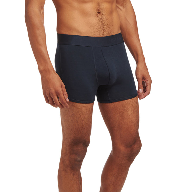 Men wearing Navy Second Skin Trunk Promo