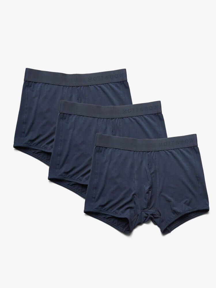 Men wearing Navy Trunks 3-Pack