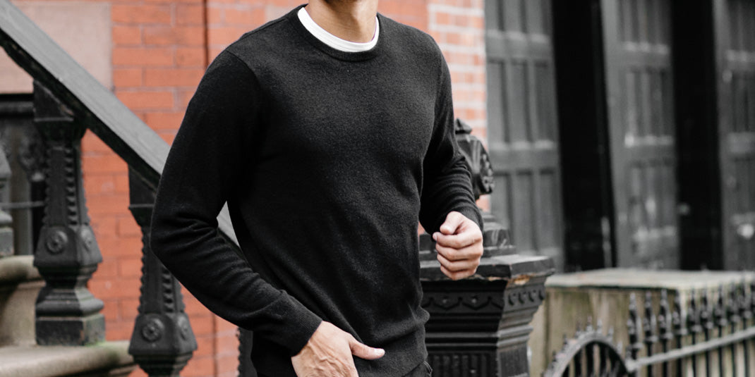 Men's Black Sweaters — Soft Knit, Smart Casual | Mott & Bow
