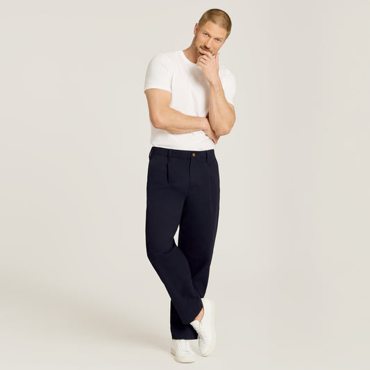 Wide Leg Chino Pants Navy Wide-Leg pants
