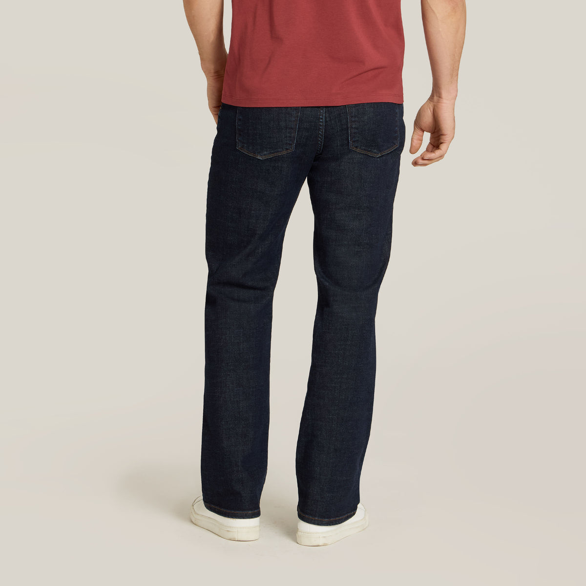 Men wearing Bleu Foncé Straight Wooster Jeans