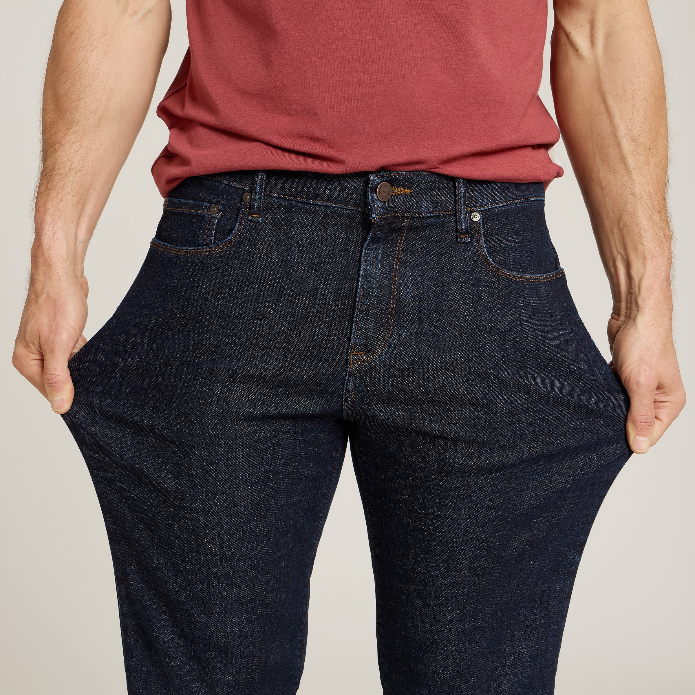 Men wearing Azul oscuro Straight Wooster Jeans