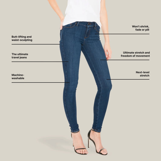 Jane Mid Rise Skinny Jeans Medium Blue Mid Rise Skinny jeans