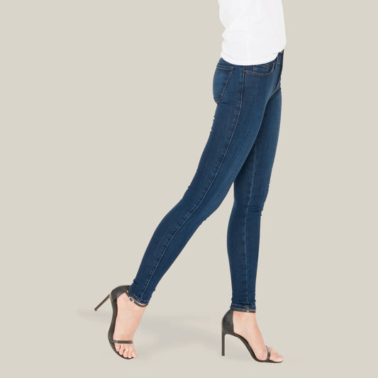 Jane Mid Rise Skinny Jeans Medium Blue Mid Rise Skinny jeans