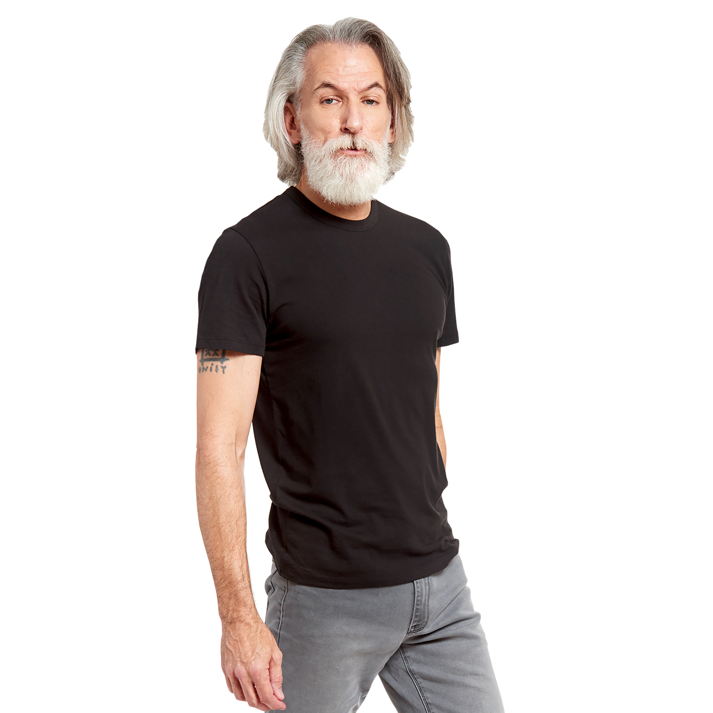 Men wearing Black Classic Crew Driggs Tee