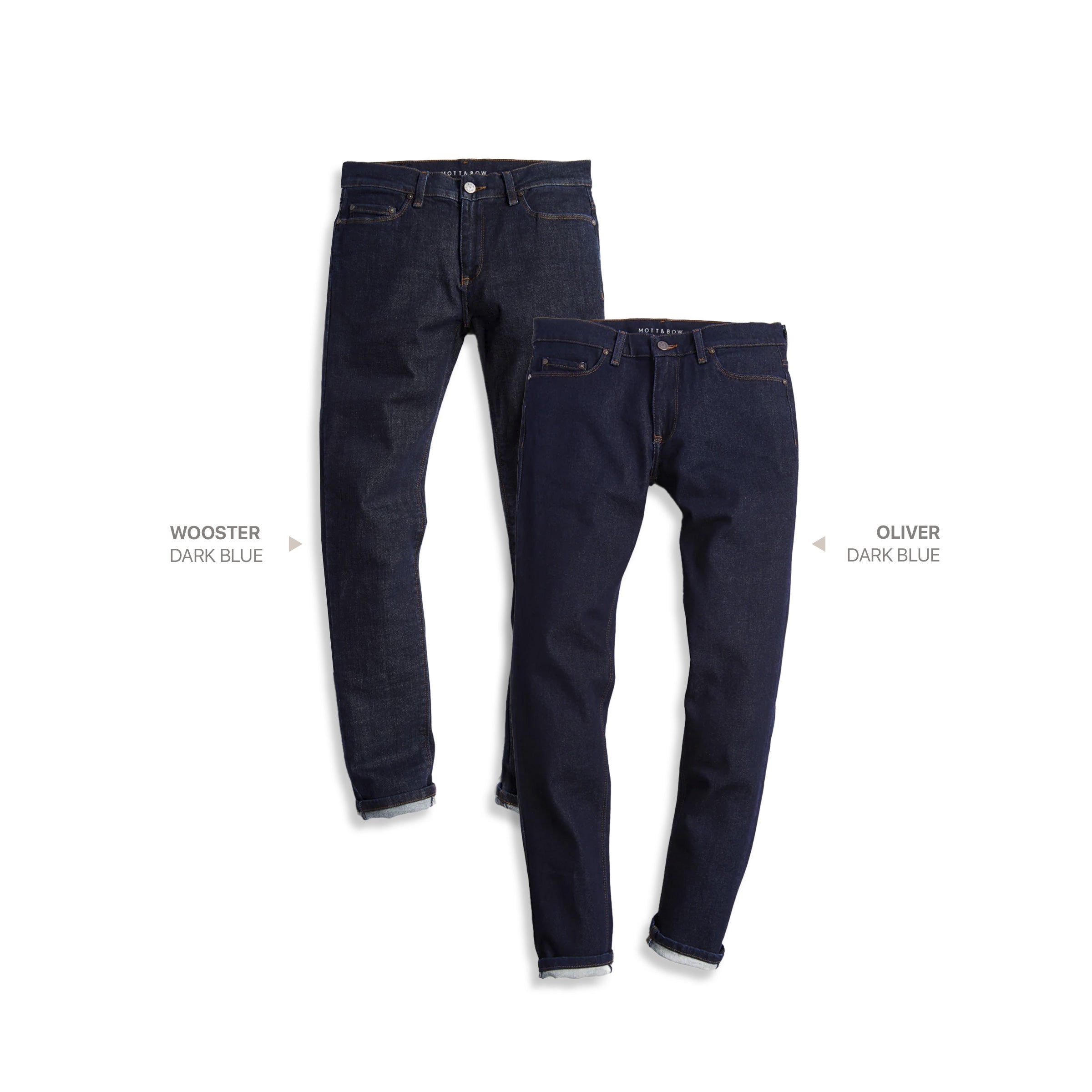  wearing Dark Blue / Dark Blue Skinny Oliver and Skinny Wooster 2-Pack Jeans