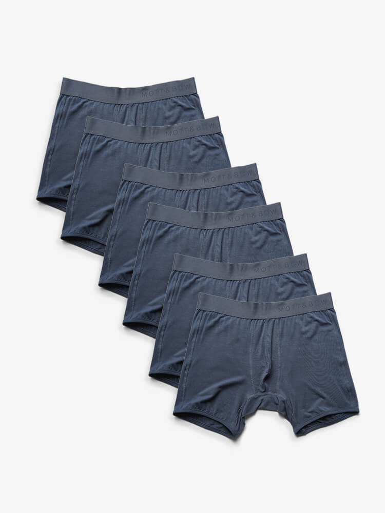 Men wearing Steel Gray Boxer Brief 6-Pack underwear